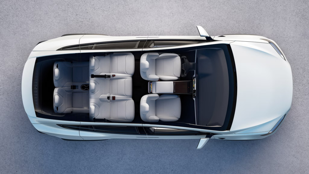 Intérieur de la Tesla Model X 7 places